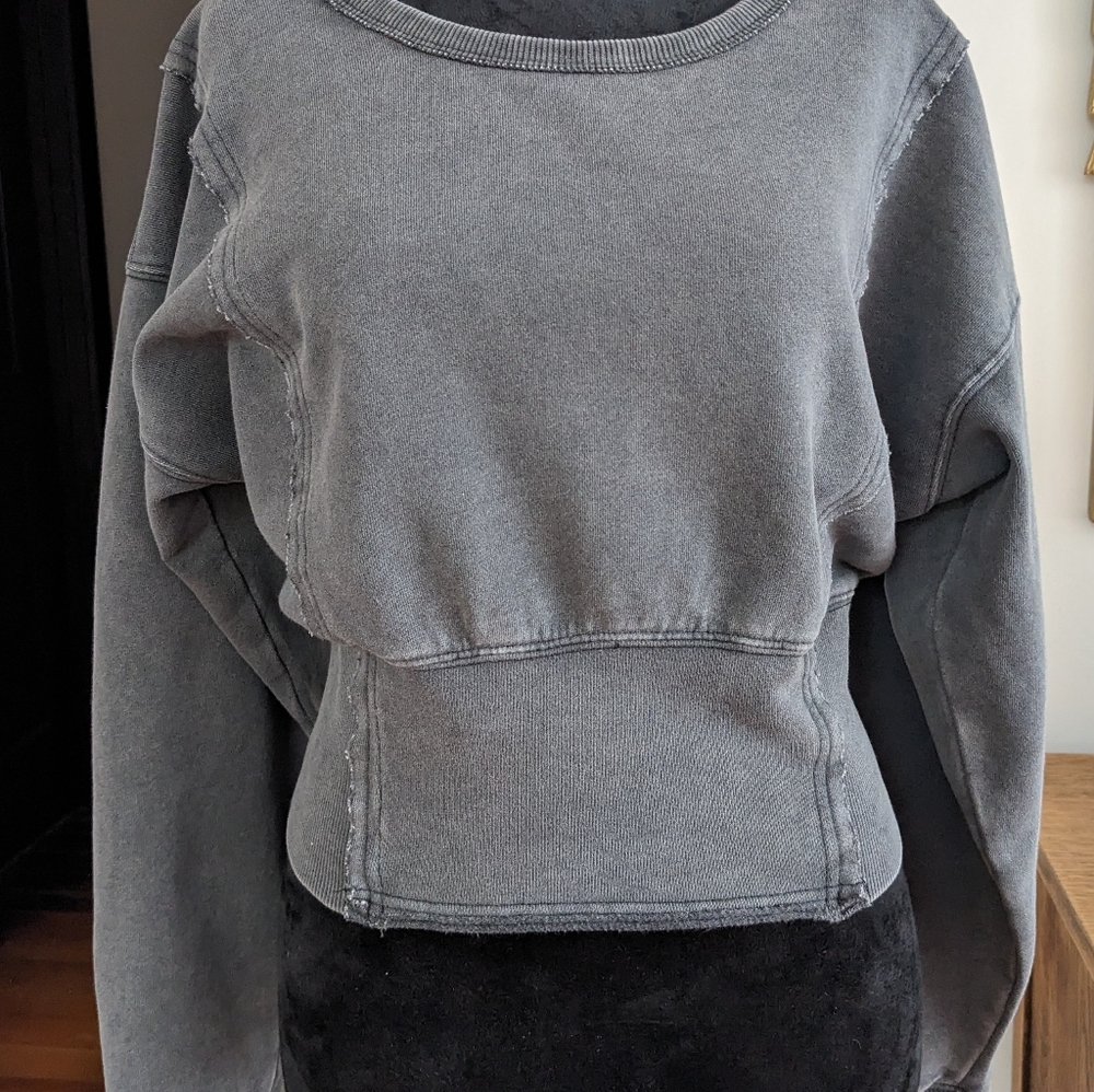 Vintage Havana Crop Grey Sweatshirt – Size Medium